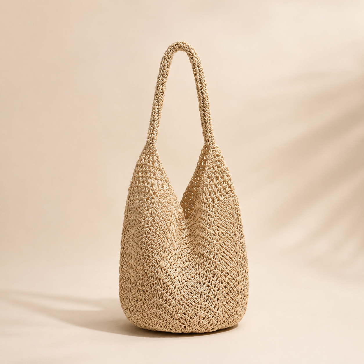 Slouchy woven hobo shoulder tote bag 4