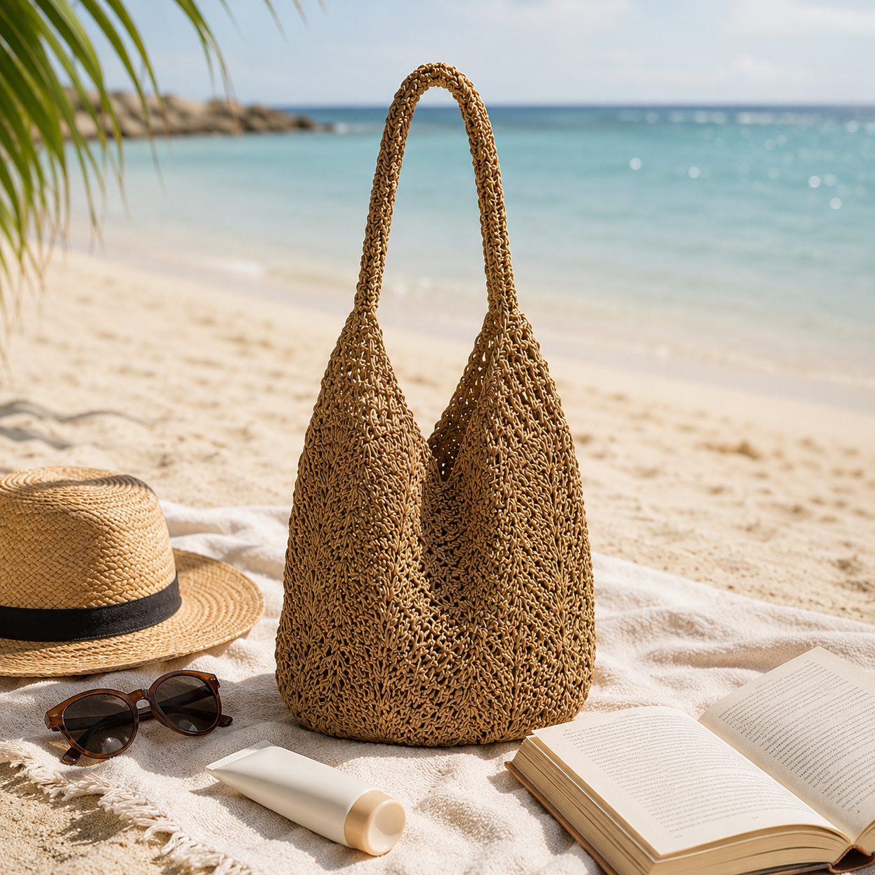 Slouchy woven hobo shoulder tote bag 10