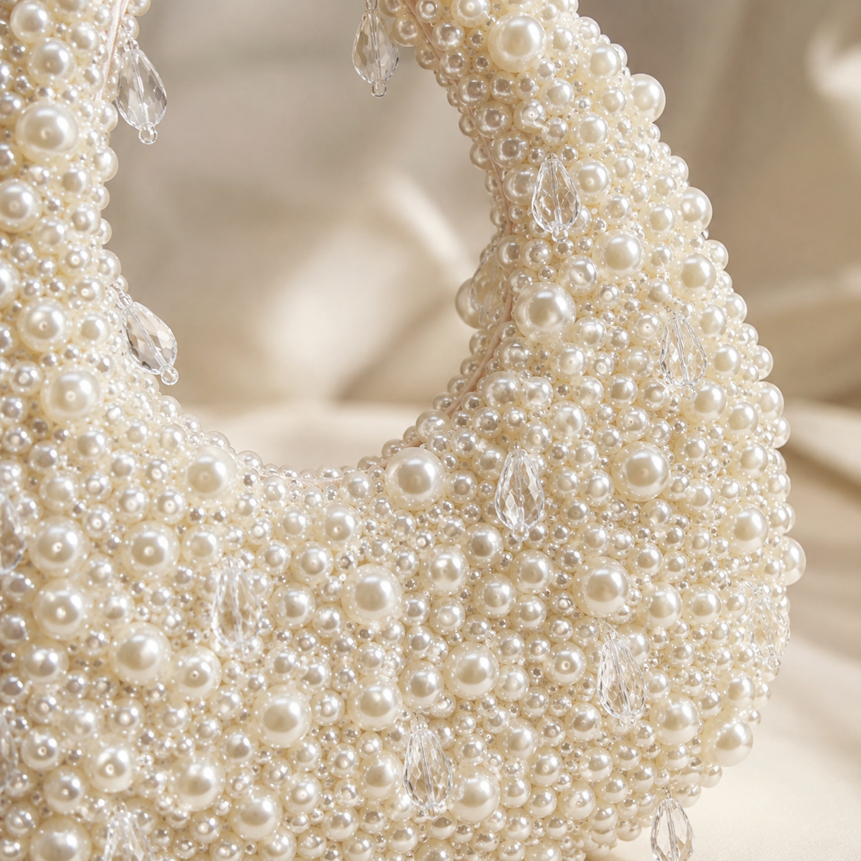 Pearl Beaded Evening Shoulder Bag - Image 4