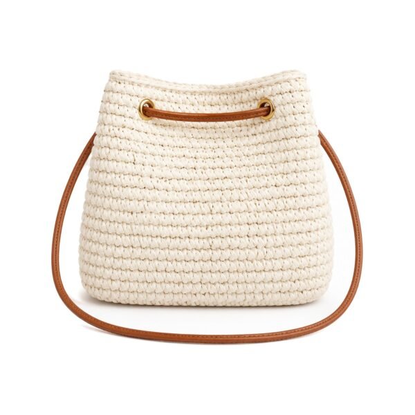 Crochet Drawstring Bucket Crossbody