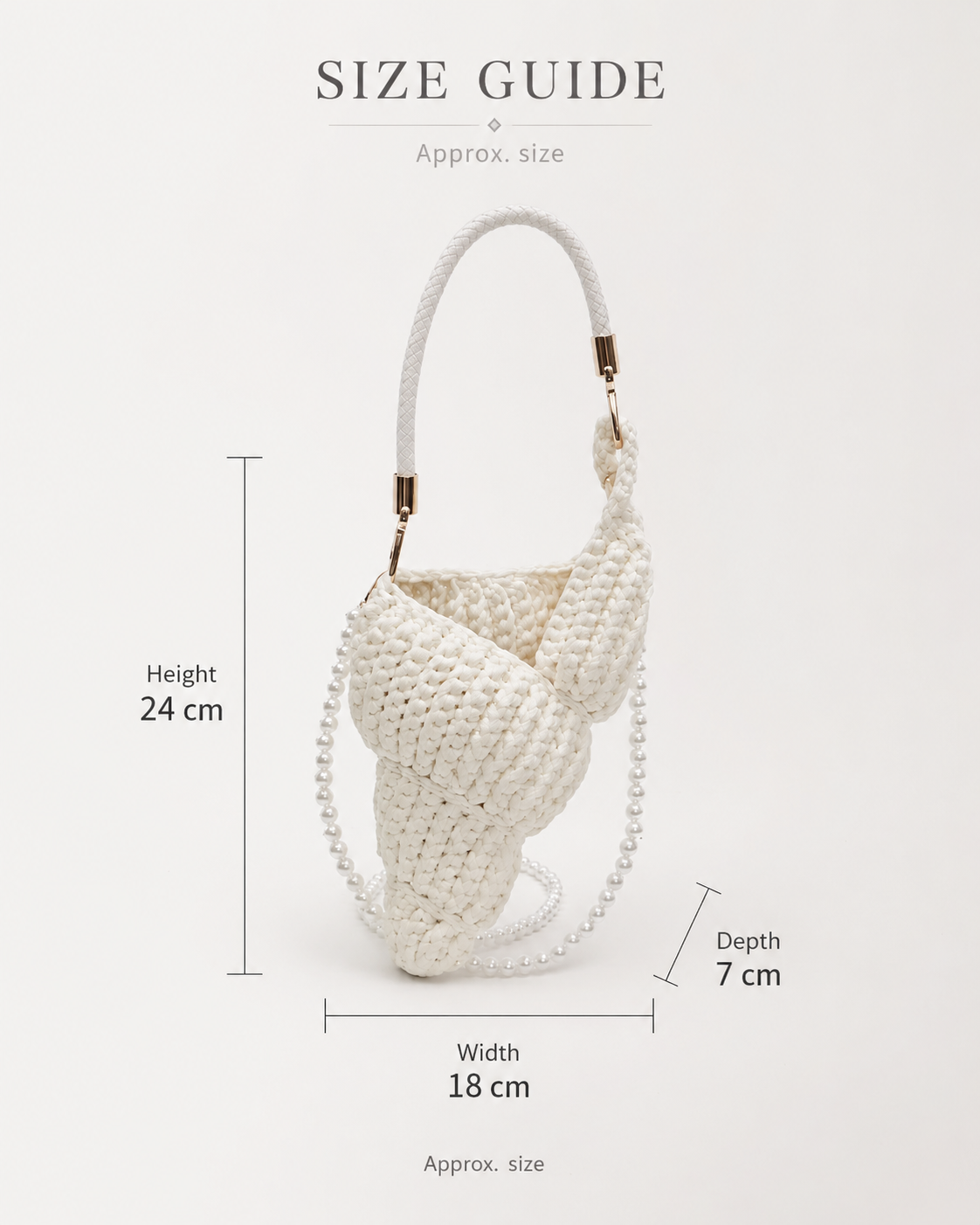 Twisted Crochet Mini Shoulder Bag - Image 5