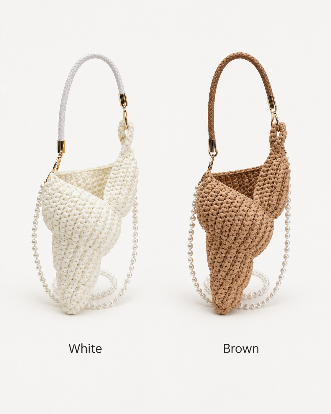 Twisted Crochet Mini Shoulder Bag - Image 8