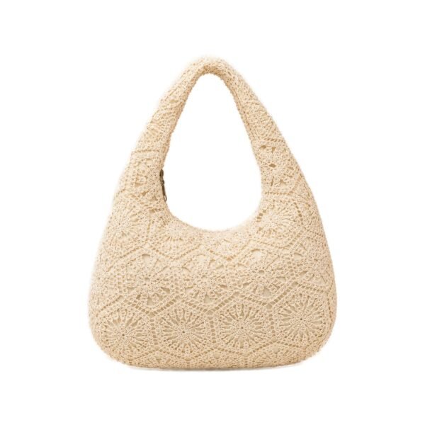 Plush Crochet Hobo Shoulder Bag