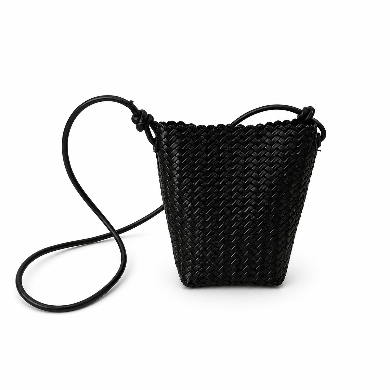 Mini Woven Crossbody Phone Bag - Image 6