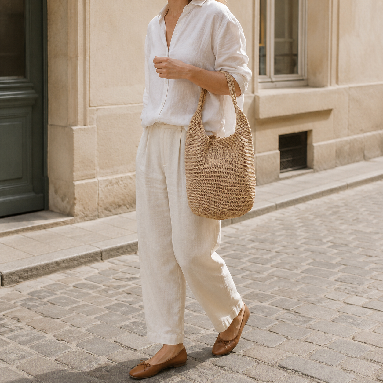 Minimal Crochet Hobo Shoulder Bag - Image 5