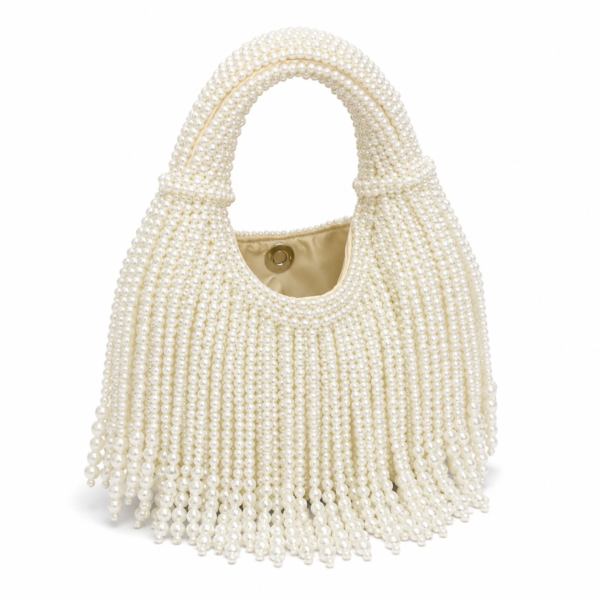 Pearl Fringe Crochet Evening Bag – main product view